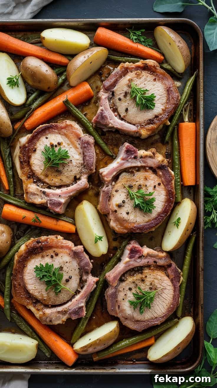Sheet Pan Pork Chops with Veggies