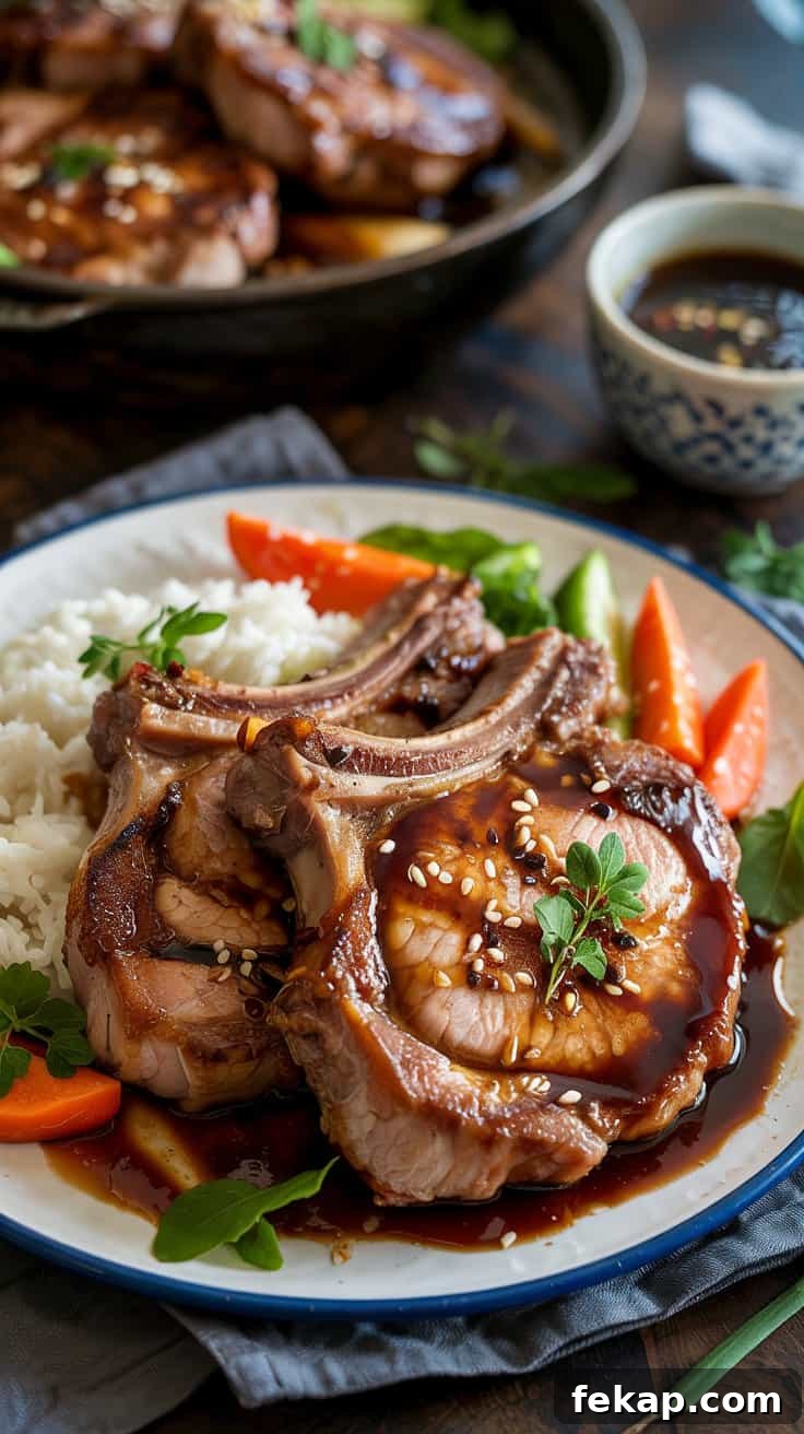 Teriyaki Pork Chops with Rice