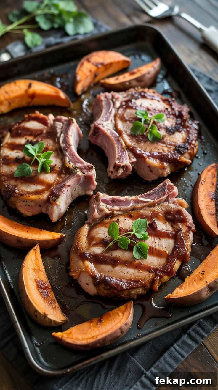 BBQ Pork Chops with Sweet Potatoes