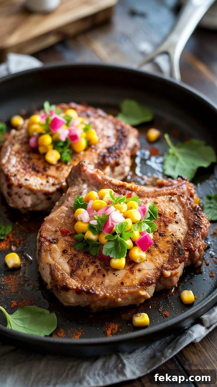 Cajun-Spiced Pork Chops with Corn Salsa