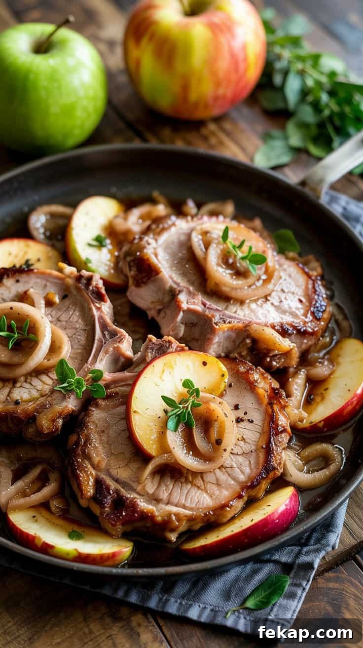 Pork Chops with Apple-Onion Sauce