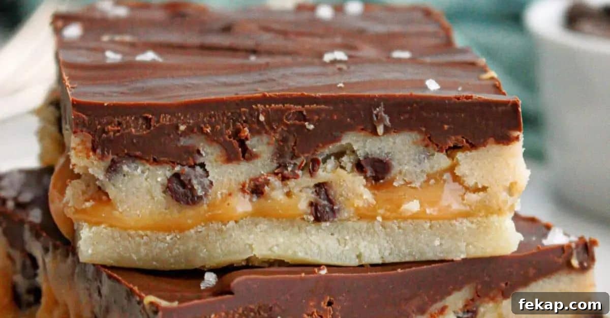 21 Irresistible Cookie Bar Recipes for Every Occasion 11 Salted Caramel Cookie Dough Billionaire Bars