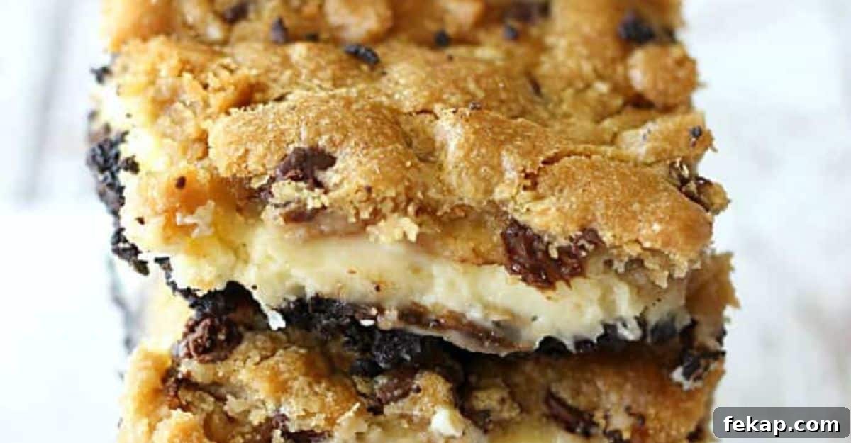 21 Irresistible Cookie Bar Recipes for Every Occasion 25 Oreo Chocolate Chip Cheesecake Bars