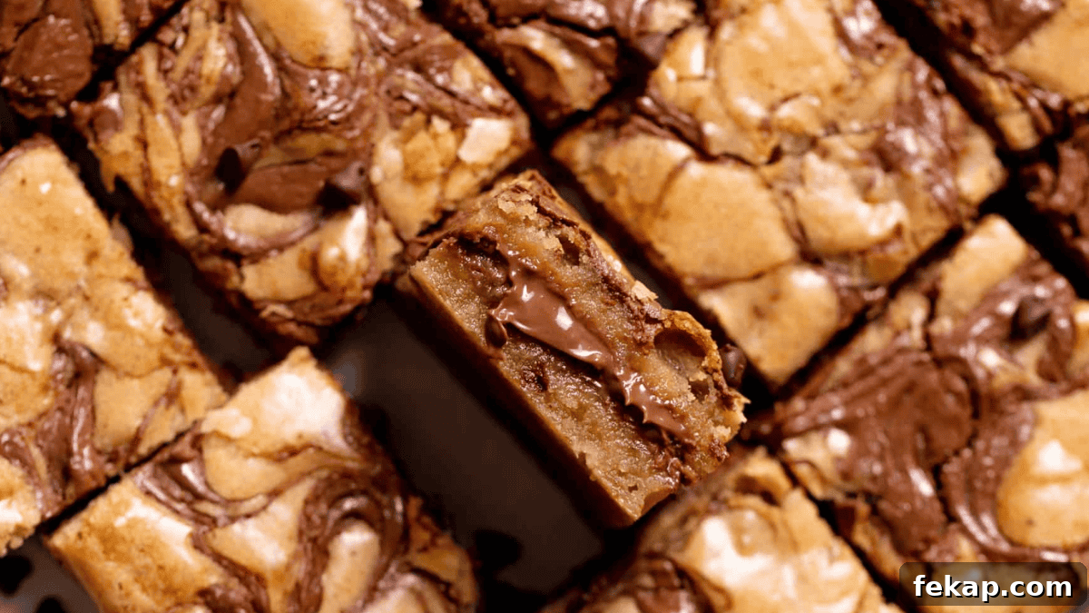 21 Irresistible Cookie Bar Recipes for Every Occasion 8 Brown Butter Nutella Bars