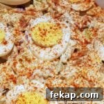 Smoked Potato Salad with Garnished hard boiled egg