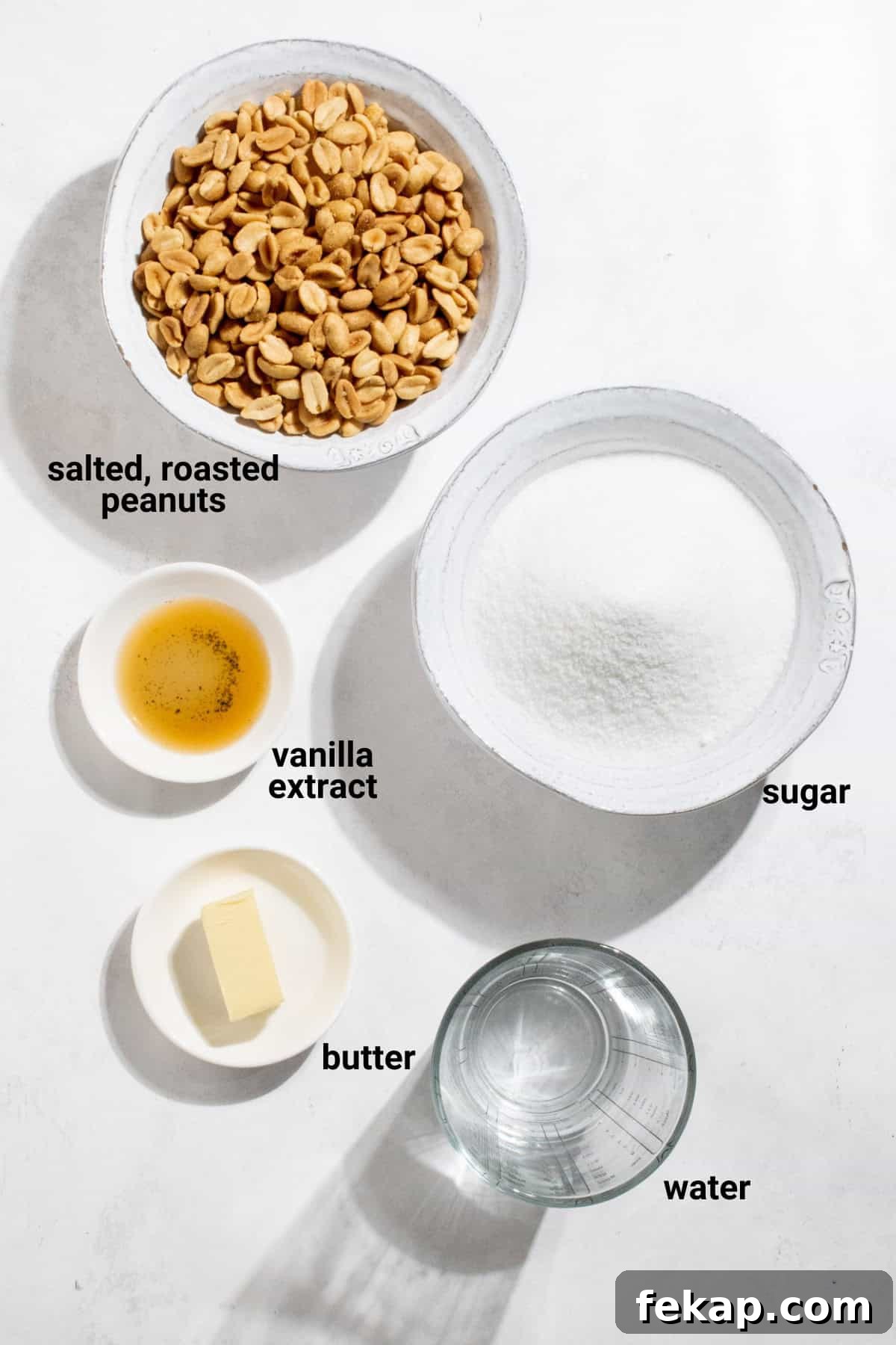 Peanut Brittle Without Corn Syrup 3 Peanut brittle without corn syrup ingredients.
