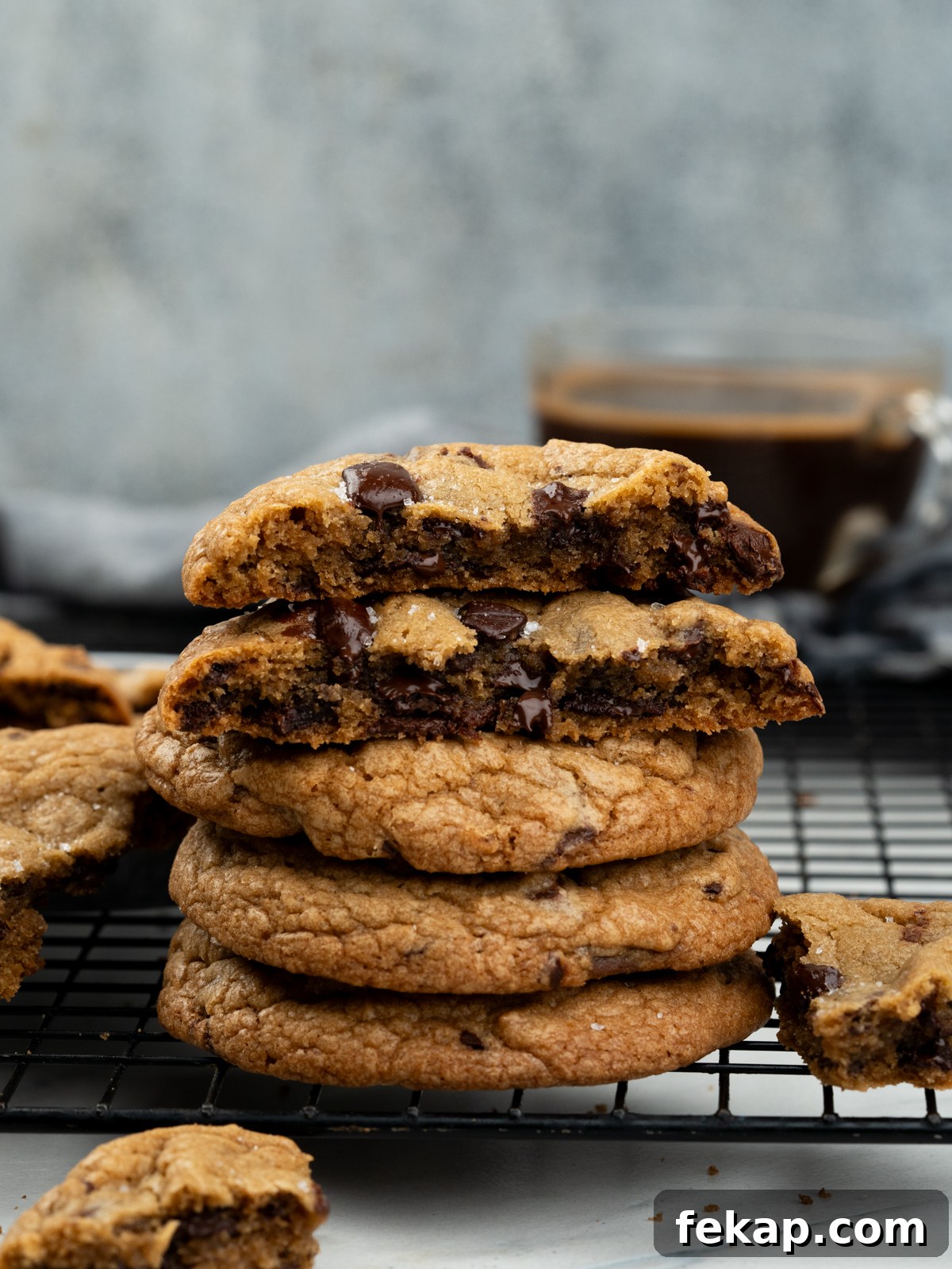 Chewy Chocolate Chip Cookies With Soft Centers 3 Chewy chocolate chip cookies with crisp edges