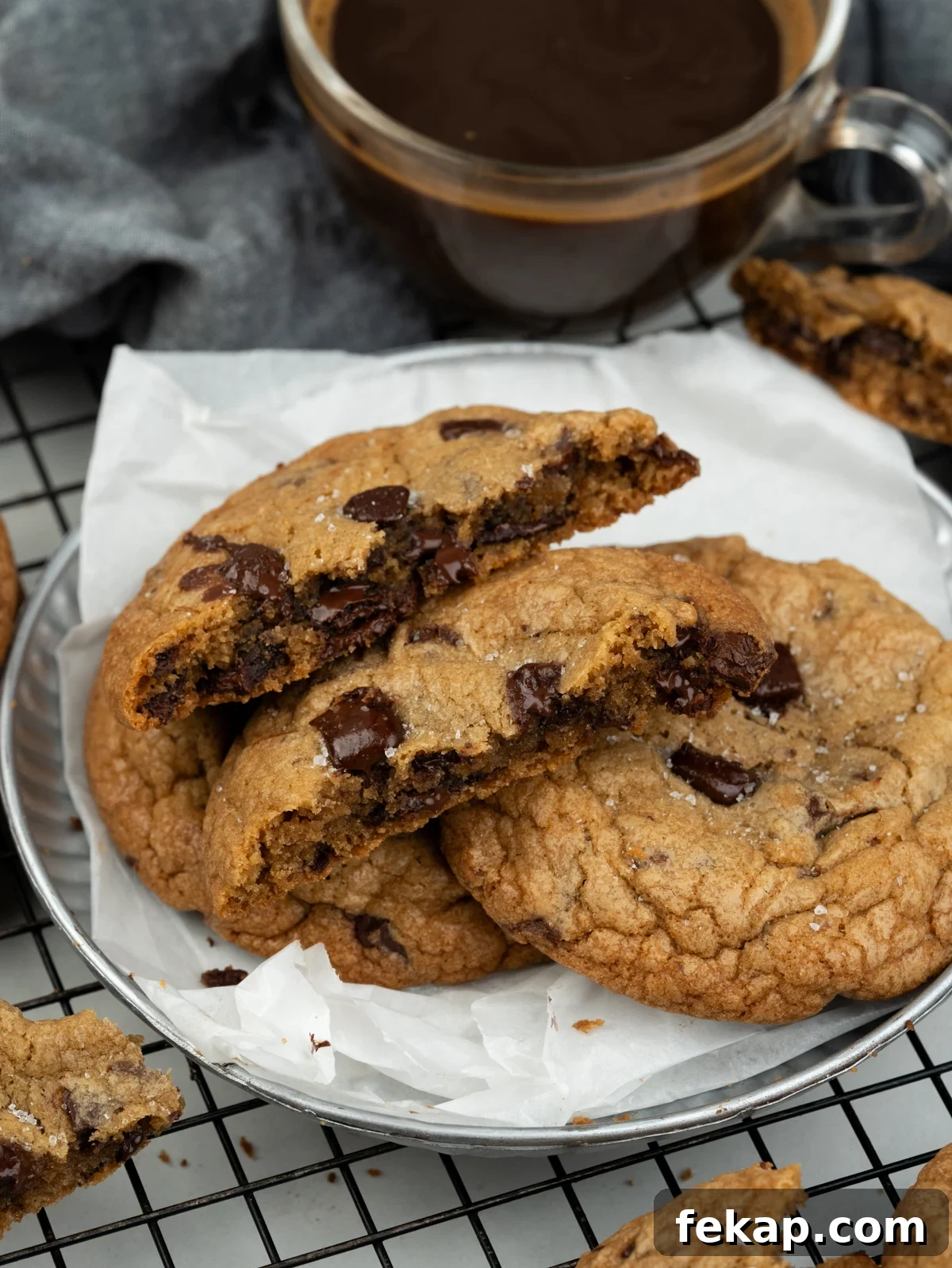 Chewy Chocolate Chip Cookies With Soft Centers 4 Homemade chocolate chunk cookies
