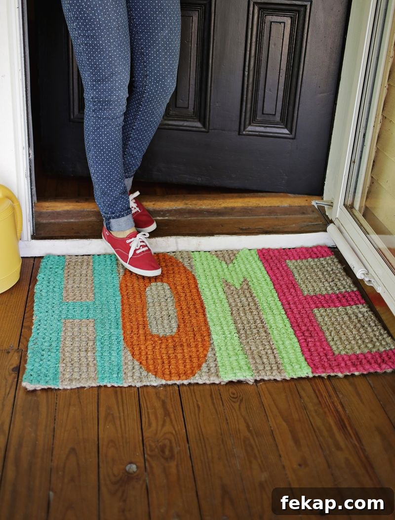 DIY welcome mat | 25+ More Handmade Gift Ideas Under $5