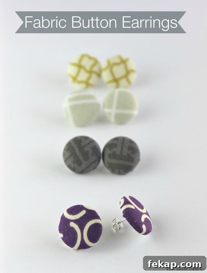 Fabric Button Earring | 25+ More Handmade Gift Ideas Under $5