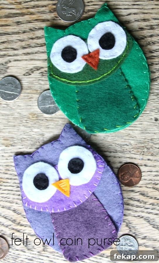 Felt Owl Coin Purse | 25+ More Handmade Gift Ideas Under $5