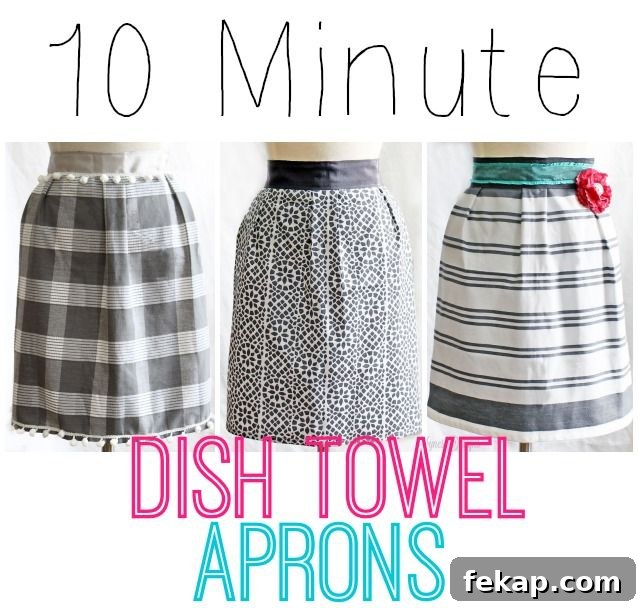 10 Minute Dish Towel Aprons | 25+ More Handmade Gift Ideas Under $5
