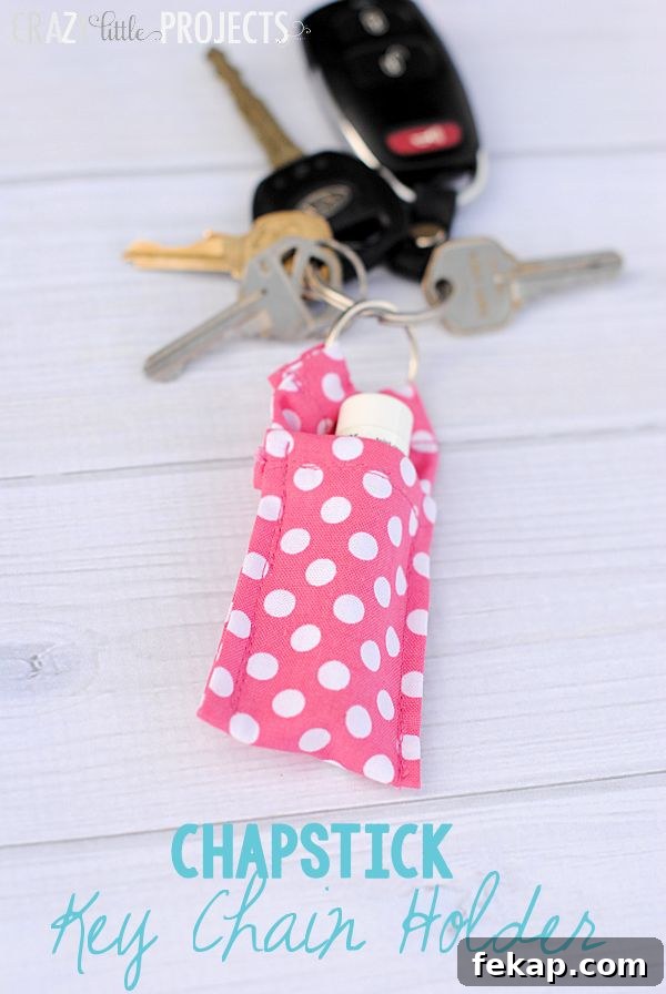 DIY Chapstick Key Chain Holder | 25+ More Handmade Gift Ideas Under $5