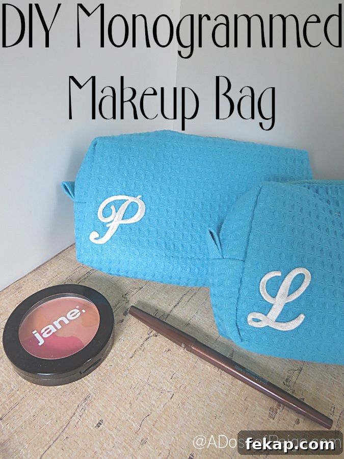 DIY Monogrammed Makeup Bag | 25+ More Handmade Gift Ideas Under $5