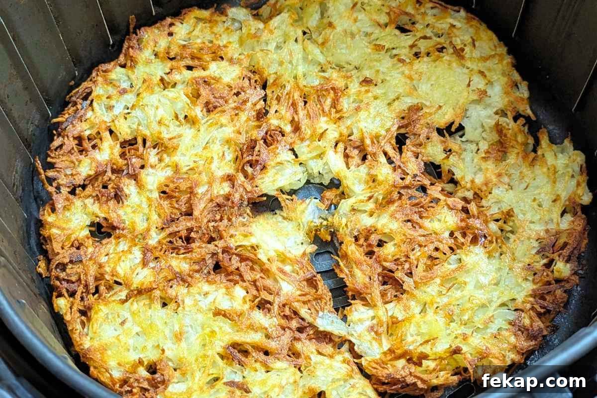 Air Fryer Potato Recipes for Crispy Golden Potatoes 16 Crispy air fryer shredded hash browns