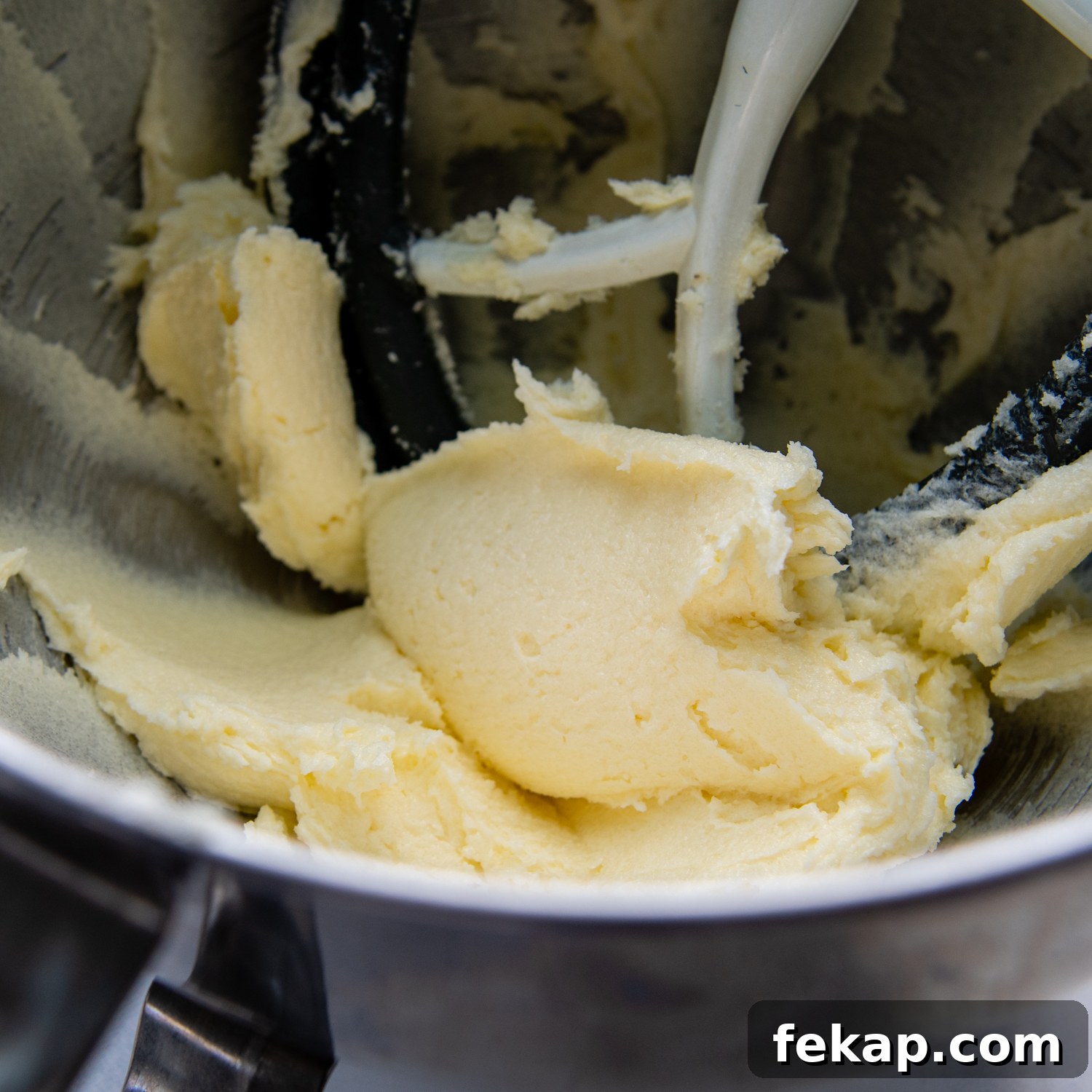 the butter and sugar creamed together.
