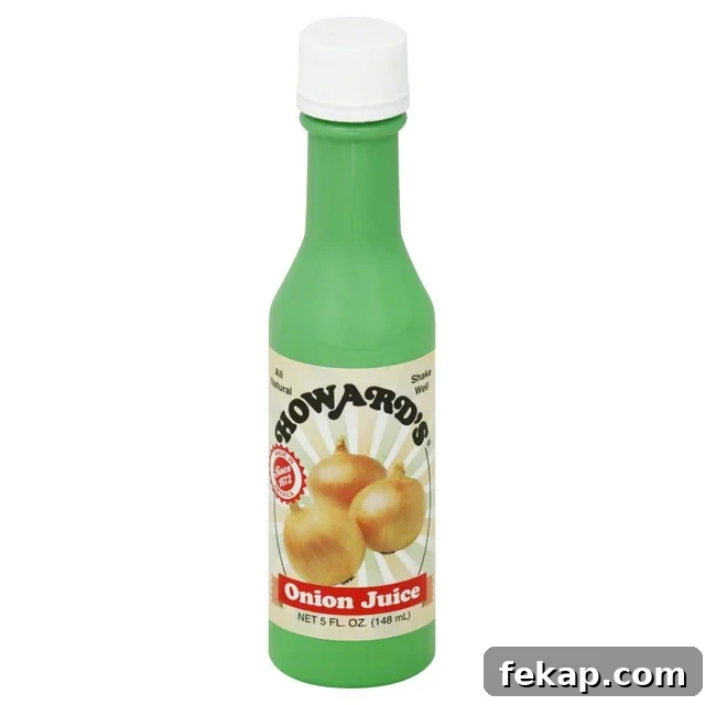 Authentic Guacamole Recipe with Fresh Avocado 3 A bottle of Howard's Onion Juice