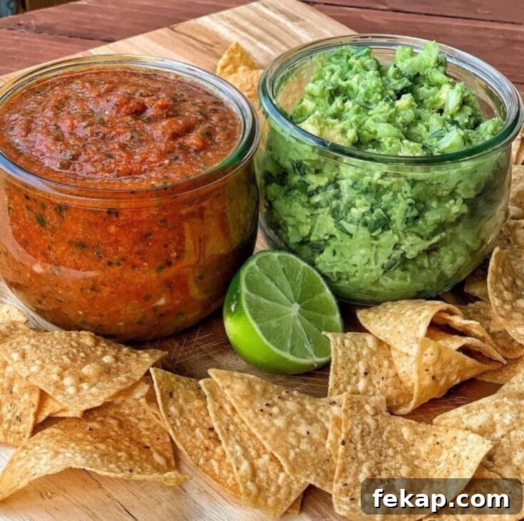 Finished guacamole served as a dip