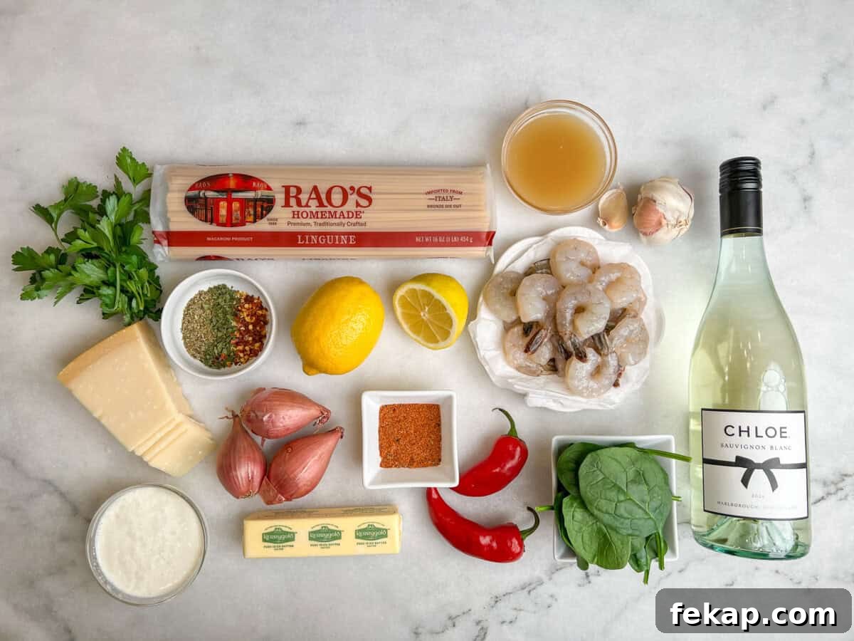 One-Pot Garlic Butter Shrimp Scampi with Lemon 4 ingredients needed for shrimp scampi