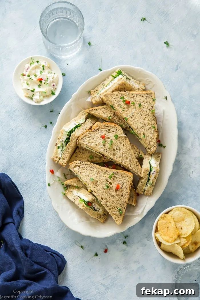 yogurt and herb summer sandwich