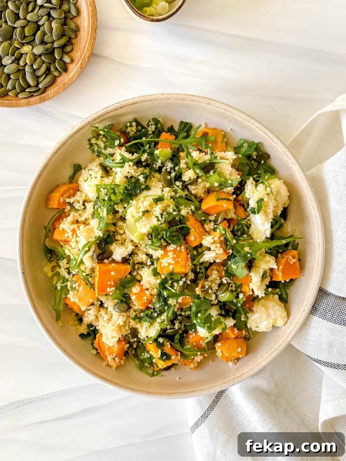 sweet potato cous cous salad