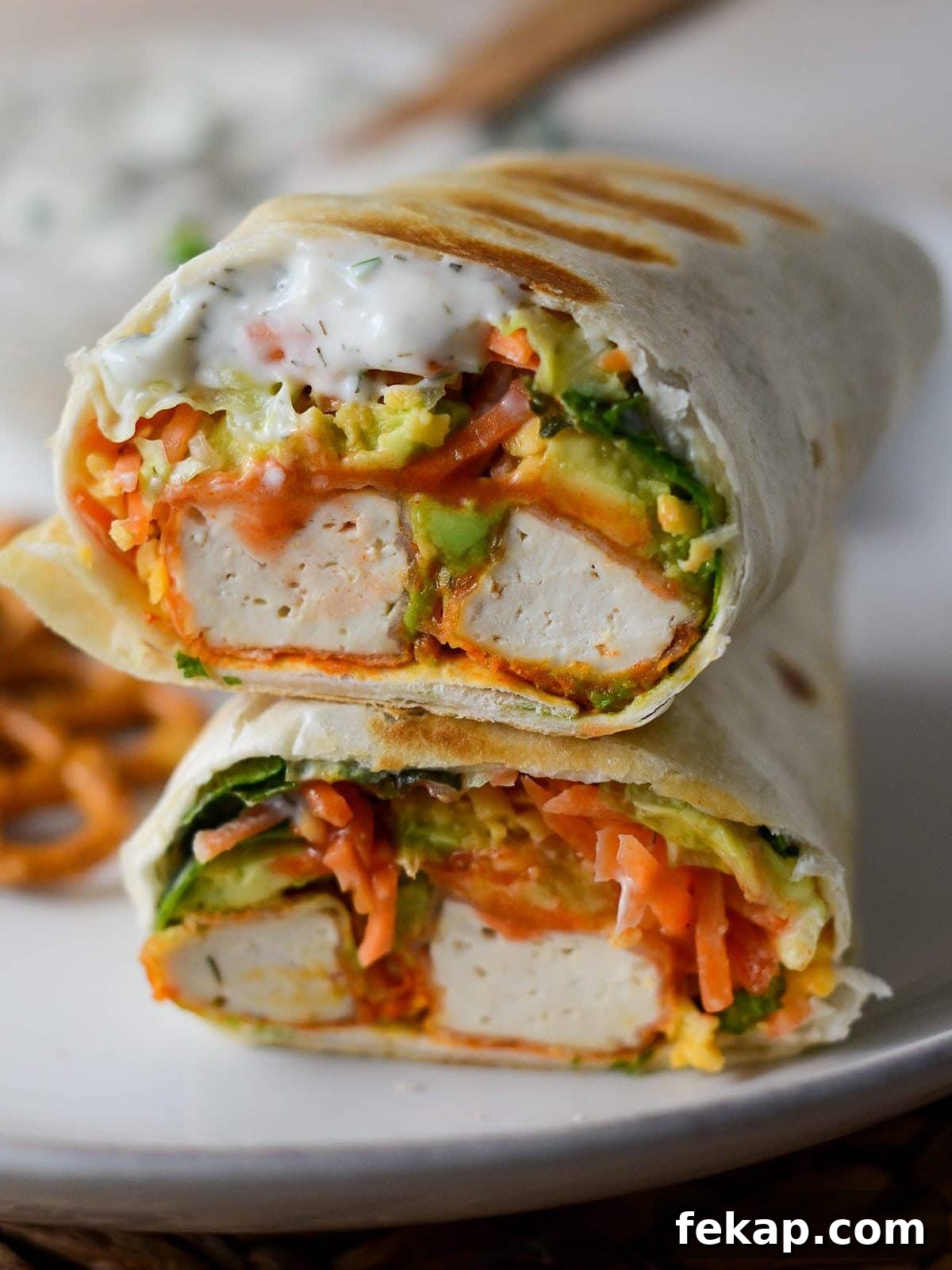 buffalo tofu wrap