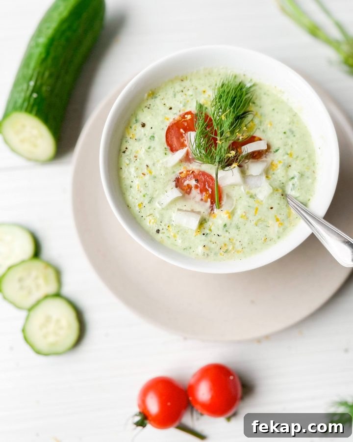 chilled cucumber soup