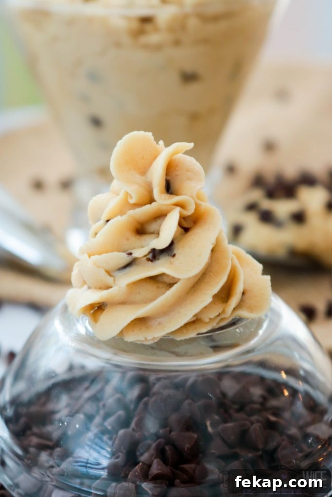 Chocolate Chip Cookie Dough Frosting Recipe 6 Chocolate Chip Cookie Dough Frosting - finished