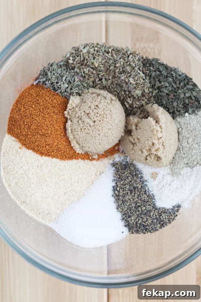 All the spices used in cajun seasoning mix that have not been blended.