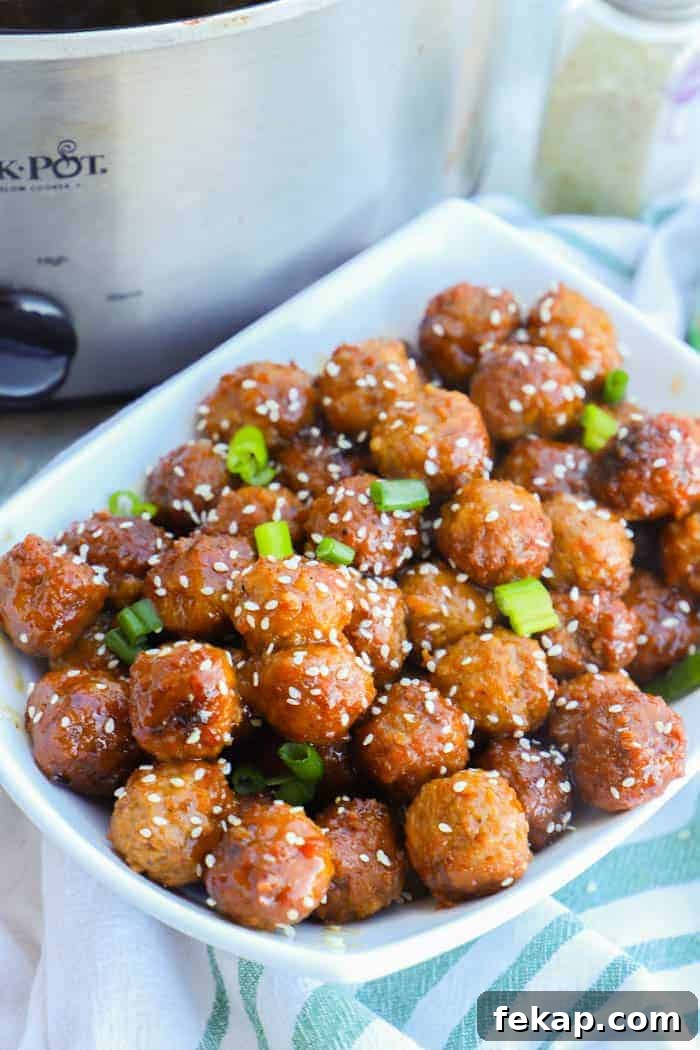 Slow Cooker Asian Meatballs