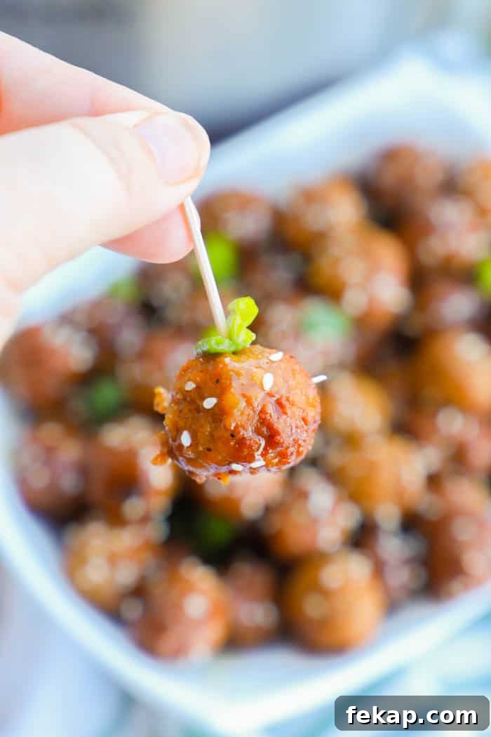 Slow Cooker Asian Meatballs