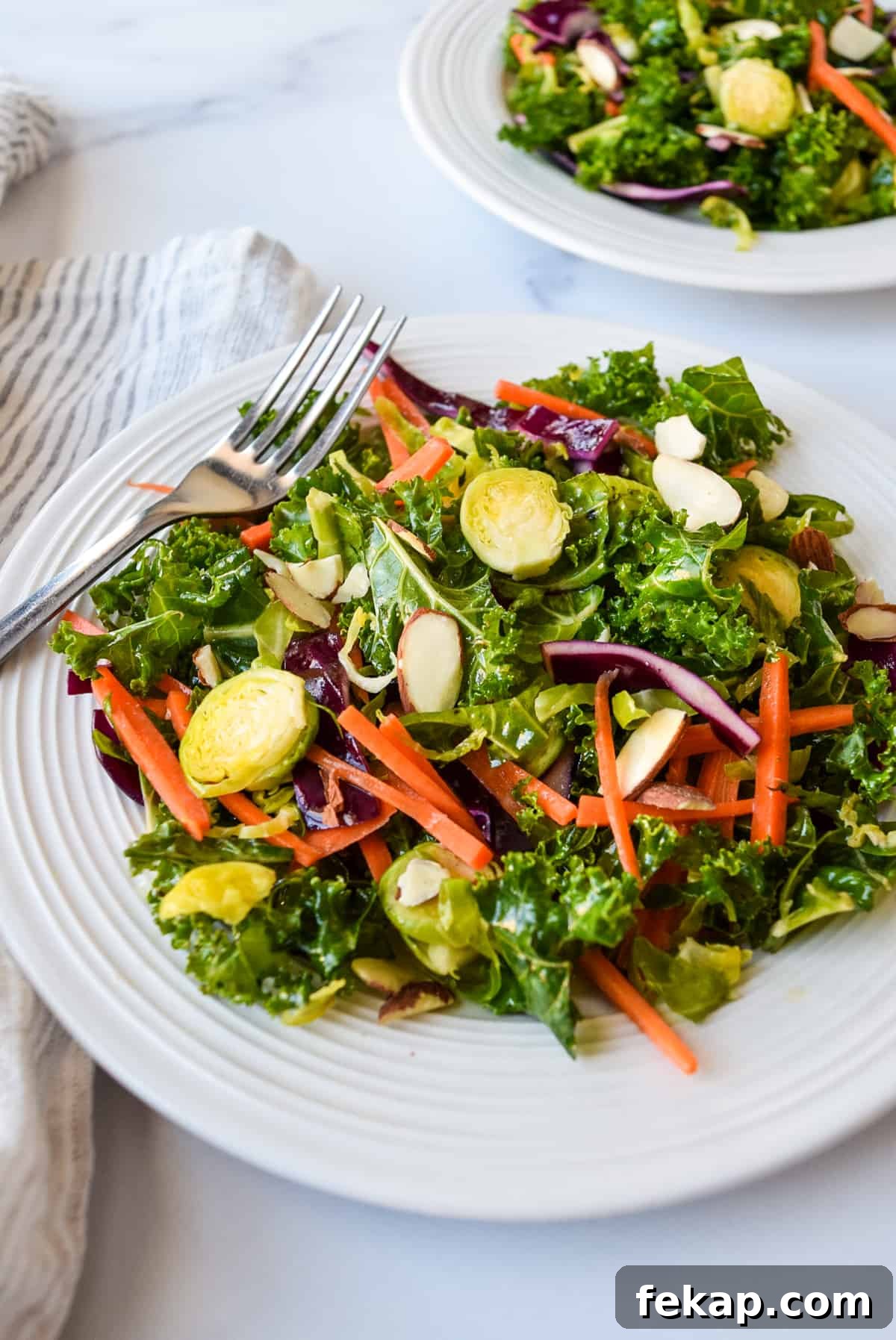 Crunchy Cruciferous Salad with Honey Mustard Vinaigrette 2 Cruciferous Crunch Salad with Honey Mustard Vinaigrette