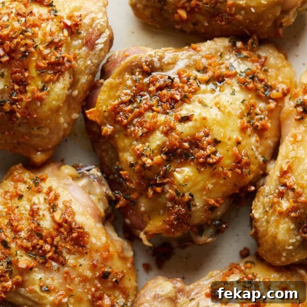 Garlic butter chicken thighs