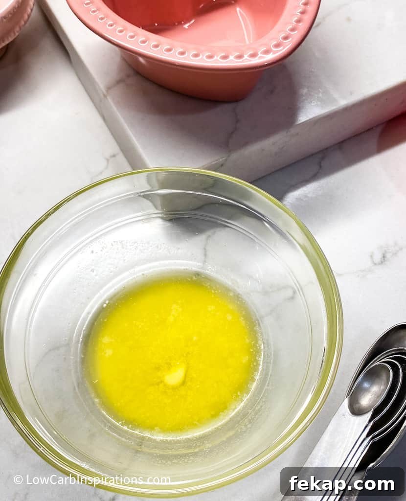 Bowl of melted butter