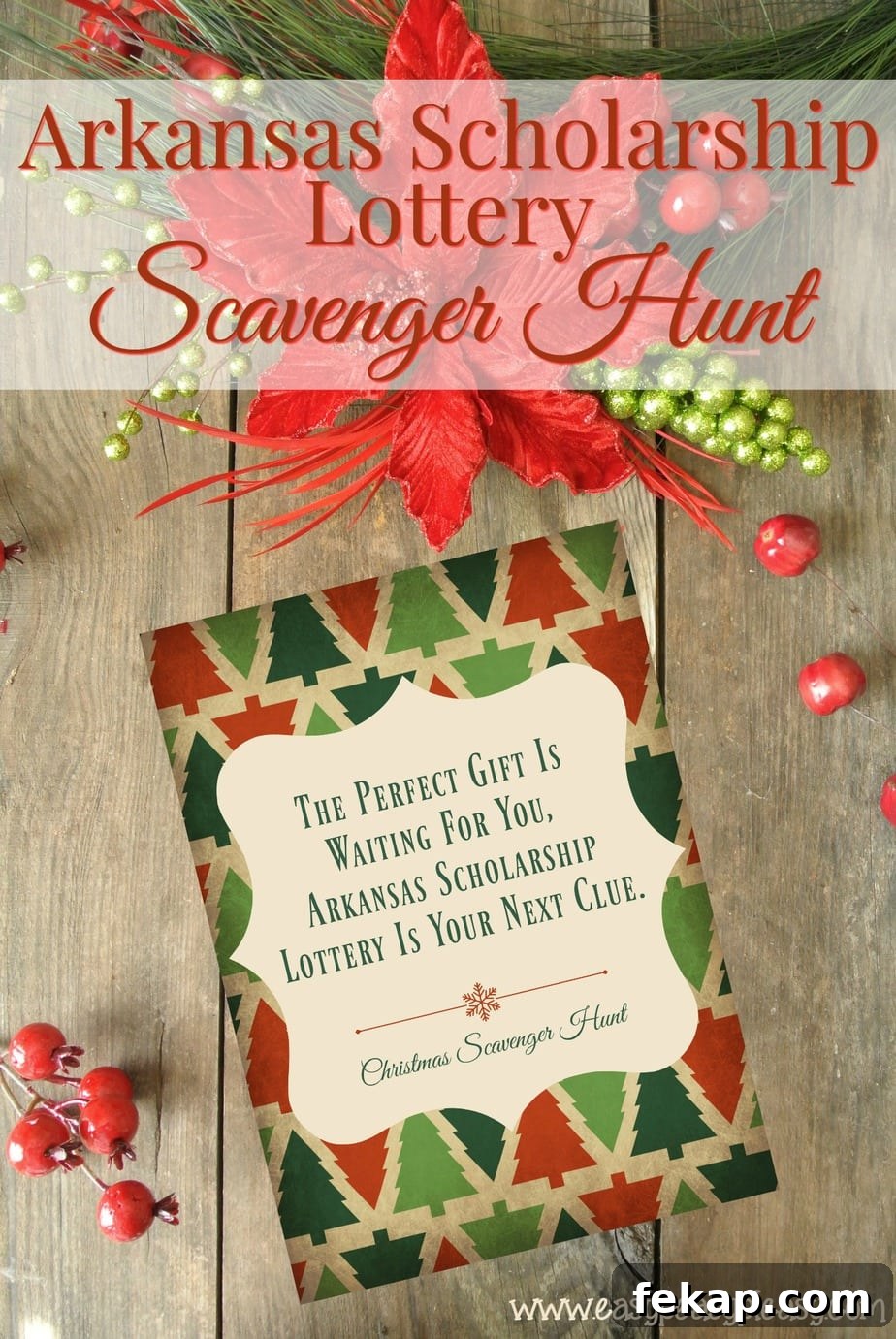 Free Printable Scavenger Hunt Clues for the Arkansas Scholarship Lottery Scratch Off Tickets.