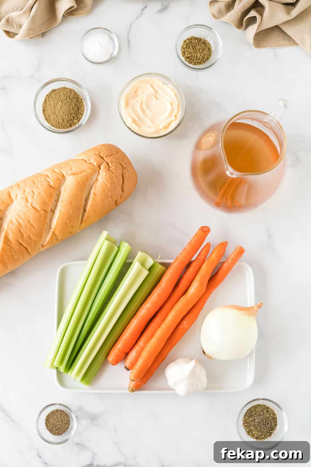 ingredients to make vegan stuffing
