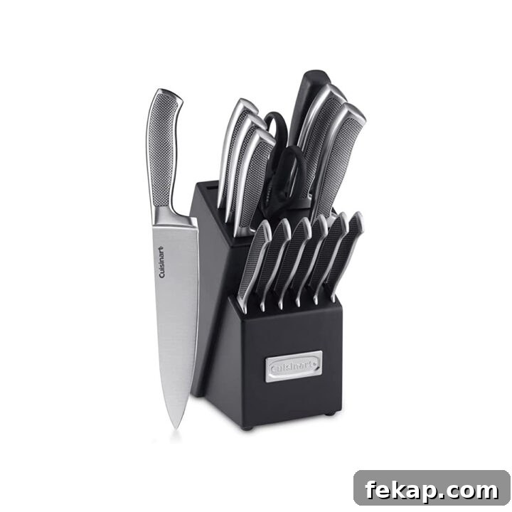 15-piece stainless steel knife set