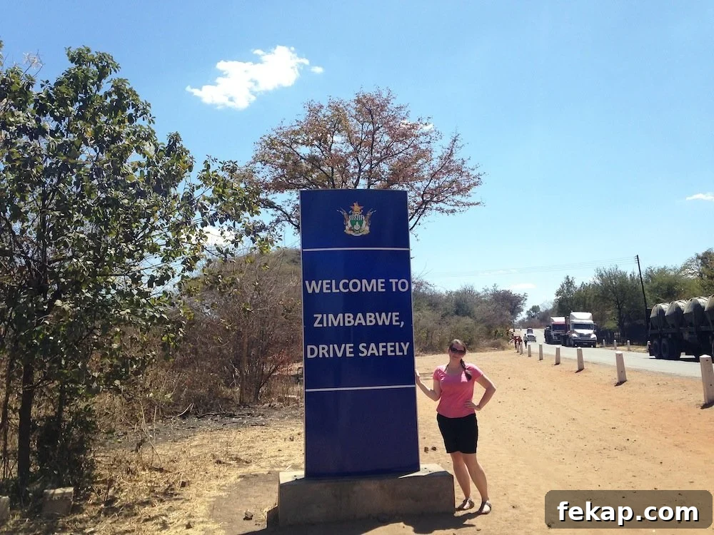 Leaving South Africa: Why I Said Goodbye 33 Welcome to Zimbabwe sign
