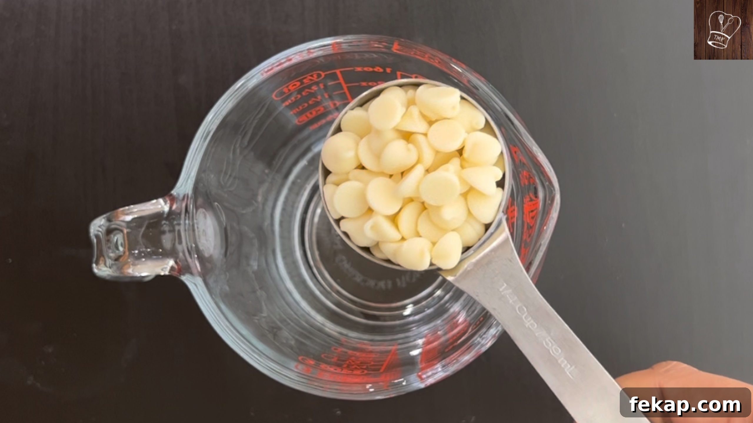 White chocolate ganache preparation