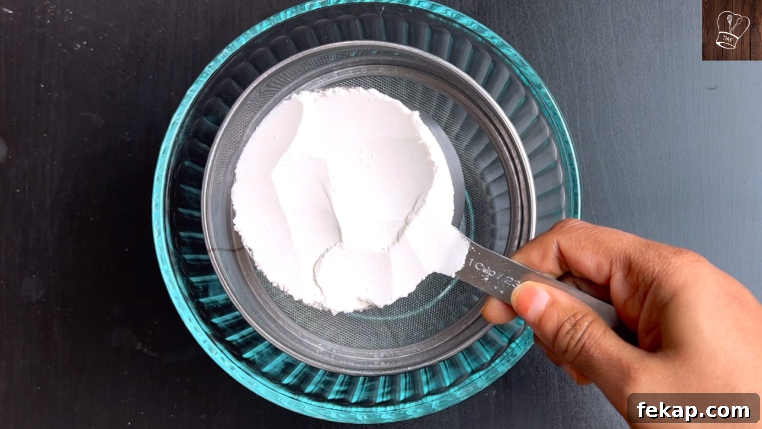 Sifting dry ingredients