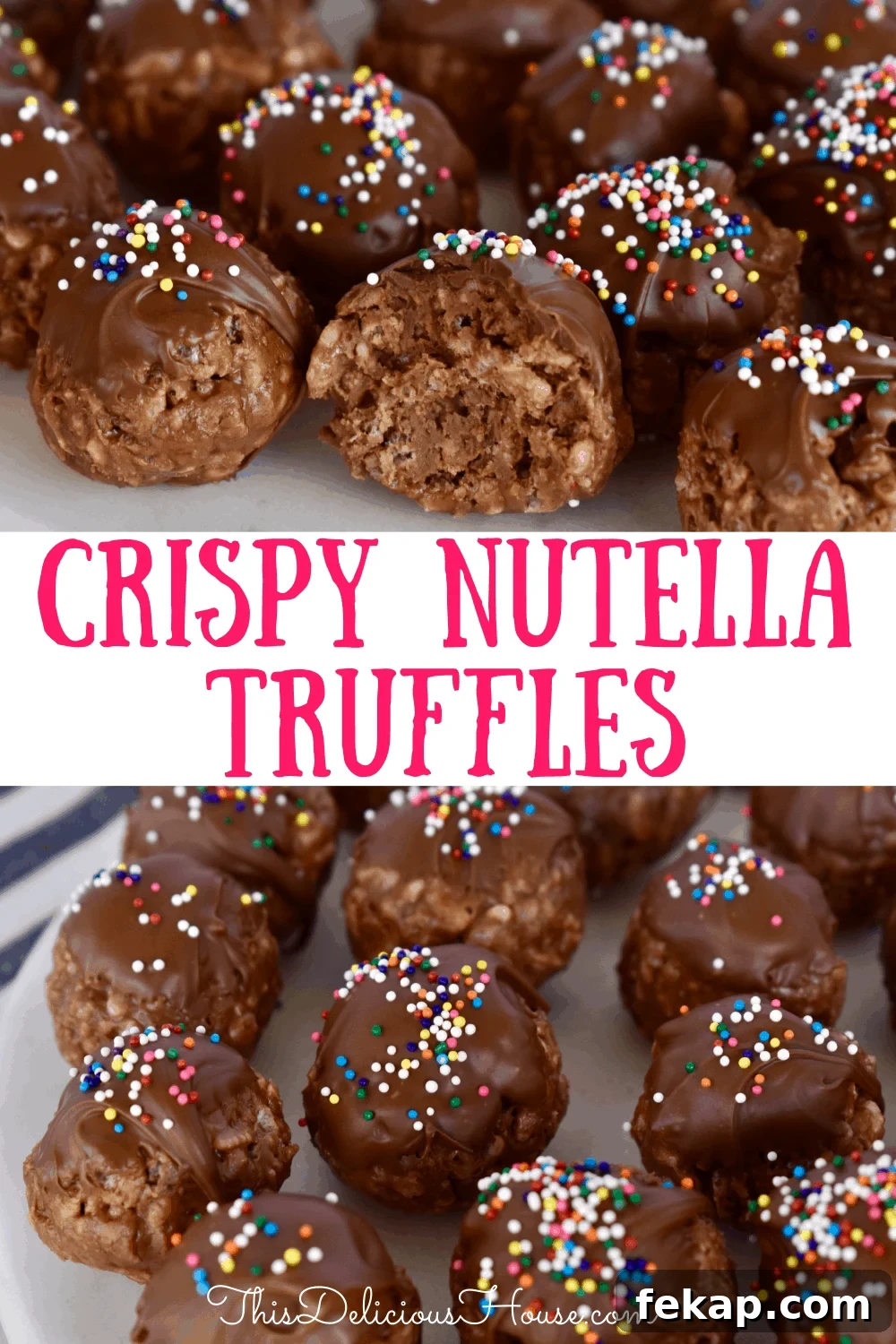 Crispy Nutella Truffles pinterest pin.
