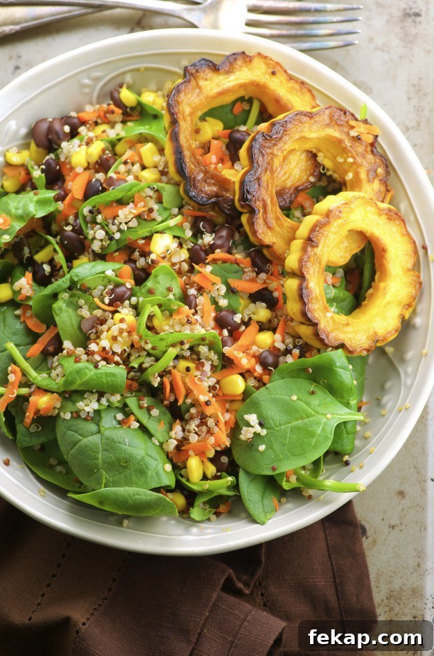 Spinach Salad with Quinoa and Black Beans