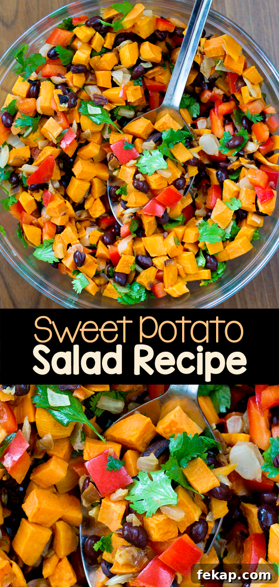 Hot or cold sweet potato salad
