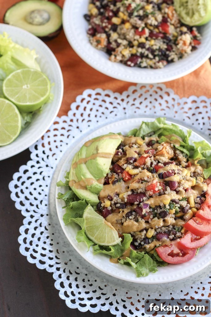 Southwest quinoa salad with beans and corn