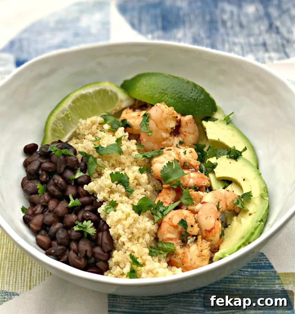 Cilantro lime shrimp with quinoa and veggies