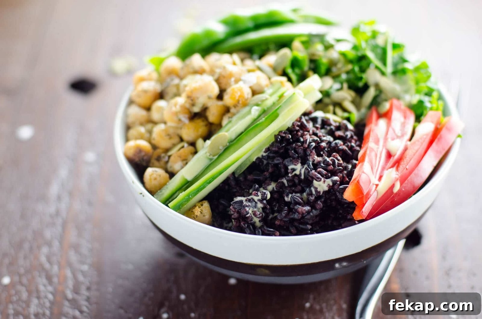 Forbidden rice vegan buddha bowl