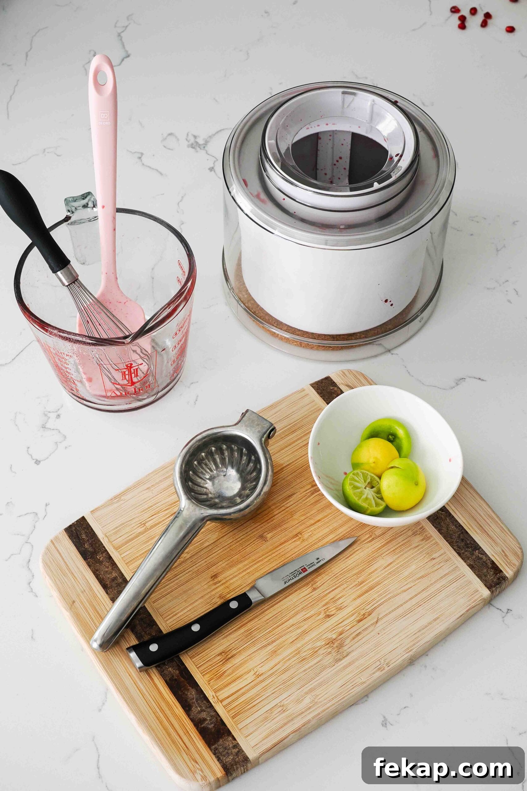 Homemade Pomegranate Sorbet Recipe 15 Dishes used to make pomegranate sorbet.