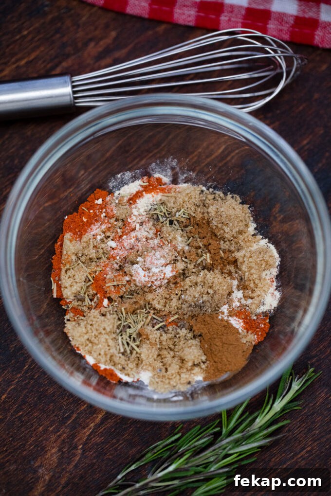 Spice rub for pork tenderloin.