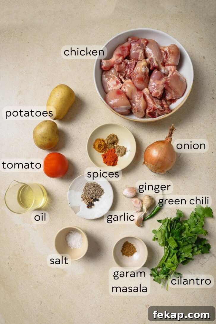 Ingredients for Instant Pot Chicken Curry