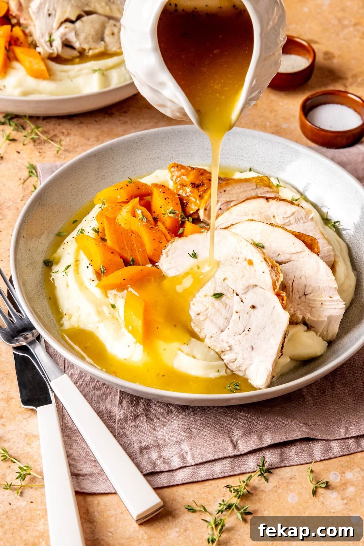 Oven-Roasted Turkey Breast with Homemade Gravy 2 Oven Roasted Turkey Breast with Gravy - Olivia Adriance